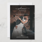 2 Mariage photo foncé - Lettre d'accueil Carte Iti (Devant)