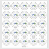 2" Mason Jar Lid Étiquette Violet Jelly Vinyl (Feuille)