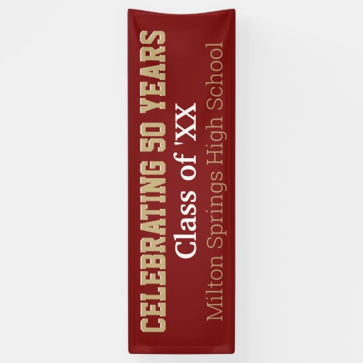 2 mètres de long ! Célébrez 50 ans de bannière de  (Vertical)