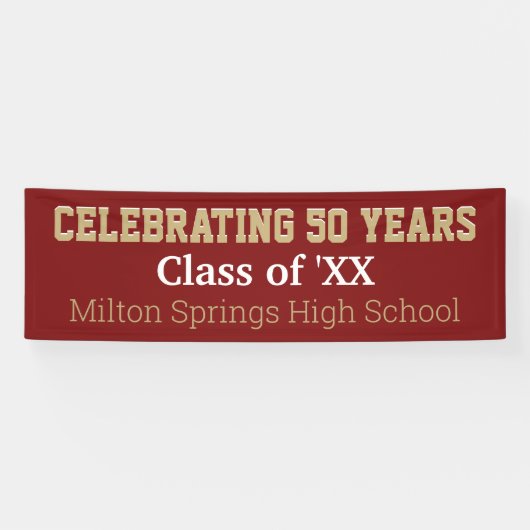 2 mètres de long ! Célébrez 50 ans de bannière de  (Horizontal)