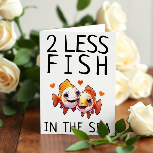 2 Minder Vissen in het Zee Schattige Grappige Vale Kaart