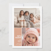 2 Minimale kerstbekorting met fotocollage Feestdagenkaart (Voorkant)