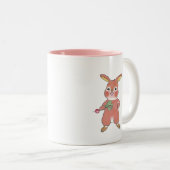 2 modèles Mug bébé lapin mignon affamé et endormi (Devant droit)