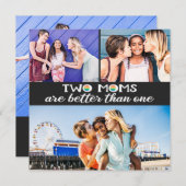 2 moeders zijn beter dan één moederdag fotokaart (Voorkant / Achterkant)