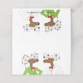 2 Moose Holiday Place Card (Buitenkant ongevouwen)
