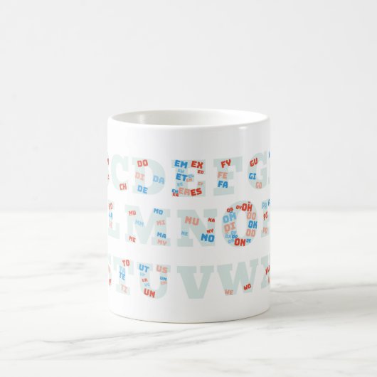 2 mots lettre Mug (Centre)