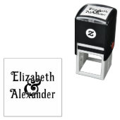 2 Namen Over Eenvoudige Vet Ampersand #35 Huwelijk Zelfinktende Stempel (In situ)