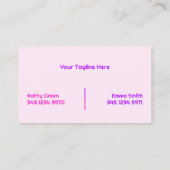 2 namen wenkbrauwen wimpers tech contactkaartje (Achterkant)