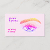 2 namen wenkbrauwen wimpers tech contactkaartje (Voorkant)