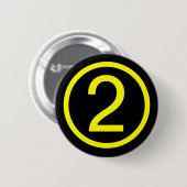 2 - nummer twee ronde button 5,7 cm (Voorkant /achterkant)