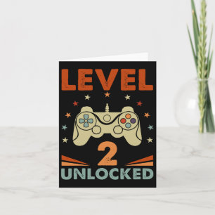 2 ontgrendelde video gamer 2e verjaardag 2 jaar ou kaart