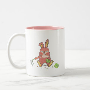 2 ontwerpen Cute hungry & sleepy baby bunny Mok