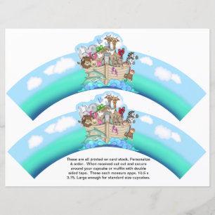 2 Op maat gemaakte Cupcake Baby noahs Ark