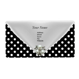 2 "Order Elegant White Black" 2 Adresse Étiquette