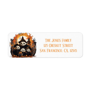 2 Ouders 2 Kinder - Halloween retour adreslabels Etiket
