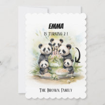 2 Ouders 3 Kinder - Waterverf Verjaardag