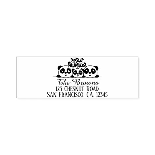 2 ouders, 5 kinderen ontwerp - zelfinktende stempel (Design)