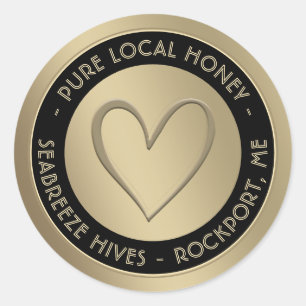 2 oz BABY BEER HONING Rond of Vierkant Ronde Sticker