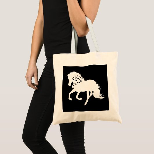 2- Paard Shirt, Paard Liefhebber T-shirt, Meisjes Tote Bag (Voorkant (product))