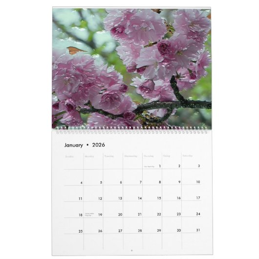 2 page, grand calendrier blanc (Jan 2026)