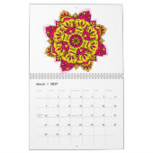 2 Page Moyen 2024 Mandala Calendrier (Mar 2027)
