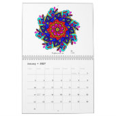 2 Page Moyen 2024 Mandala Calendrier (Jan 2027)