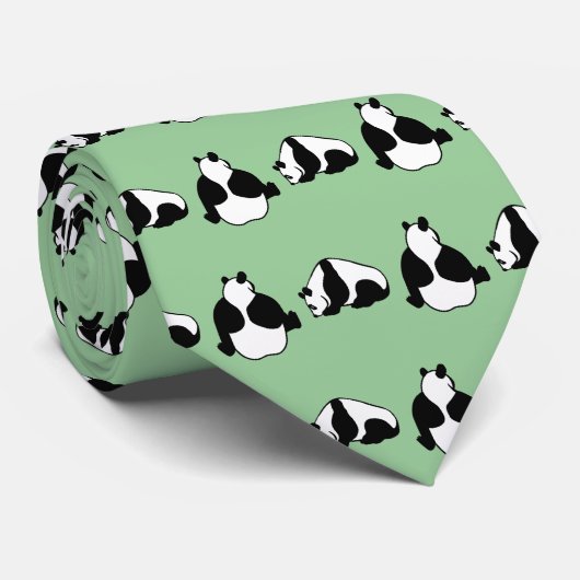 2 panda stropdas (Opgerold)