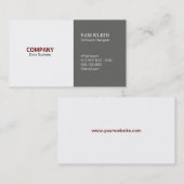 2-panelgrijs scherm visitekaartje (Voorkant / Achterkant)