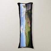 2-panoramische foto's - Zwarte Douanehandleiding Lichaamskussen (Voorkant Verticaal)