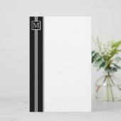 (2) Papeterie rayée monogramme classique (Debout devant)