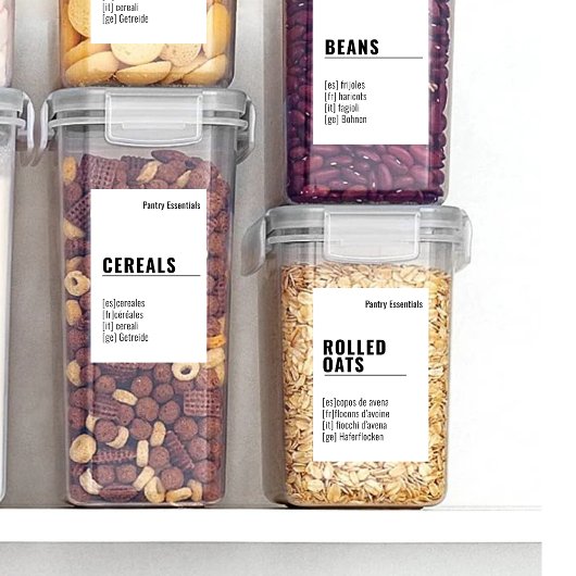 2 par 3 Multilingual Espagnol Français Étiquette d