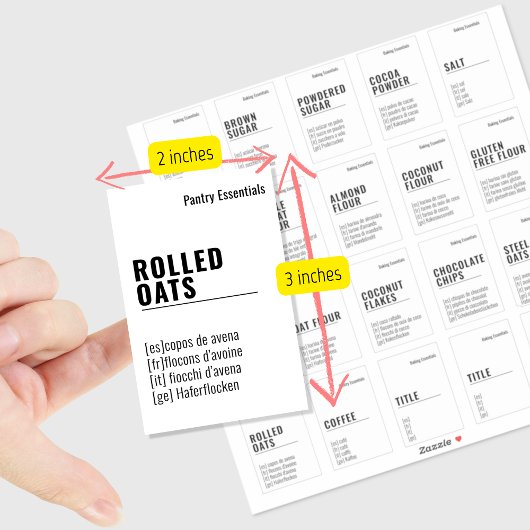 2 par 3 Multilingual Espagnol Français Étiquette d