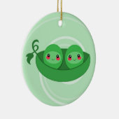 2 PEAS in een POD - versiering Keramisch Ornament (Rechts)