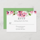 #2 Pépites d'aquarelle rose Végétation RSVP (Devant / Derrière)