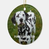 2 Pet Photo & Free Text Personalized Memorial Keramisch Ornament (Links)