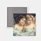 2 Petits Anges en Bleu - Aimant (Recto/Verso)