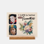 2 petits-enfants photo rose floral (Recto)