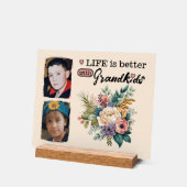 2 petits-enfants photo rose floral (Angle)