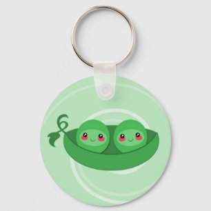 2 petits pois dans une cosse - porte-clés