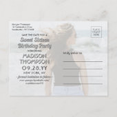 2 Photo 16e anniversaire moderne Carte de sauvegar (Dos)