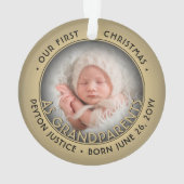 2 Photo 1er Noël en grands-parents Noir & Or (dos)