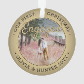 2 Photo 1er Noël Engagé Elégant Faux Gold (dos)