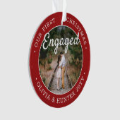 2 Photo 1er Noël Engagé Élégant Rouge & Blanc (devant)