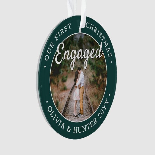 2 Photo 1er Noël Engagé Élégant Vert Blanc (devant)