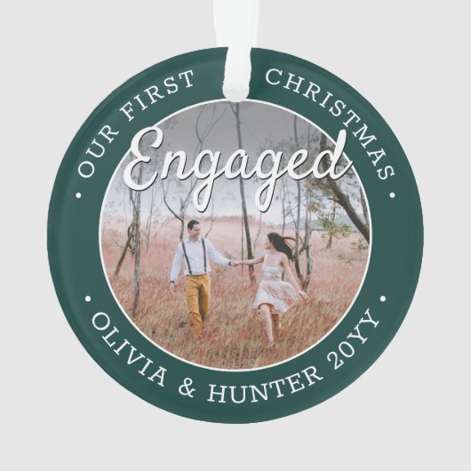 2 Photo 1er Noël Engagé Élégant Vert Blanc (dos)