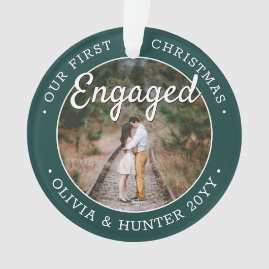 2 Photo 1er Noël Engagé Élégant Vert Blanc (devant)