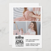 2 Photo Arbre de Noël Grossesse Faire-part (Devant / Derrière)