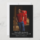 2 photo Arrière - plan noir - Grad Faire-part (Dos)