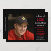 2 photo Arrière - plan noir - Grad Faire-part (Devant / Derrière)