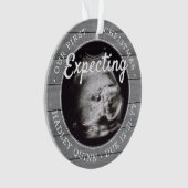 2 Photo Baby Ultrasound Nouveaux parents Gris Faux (devant)